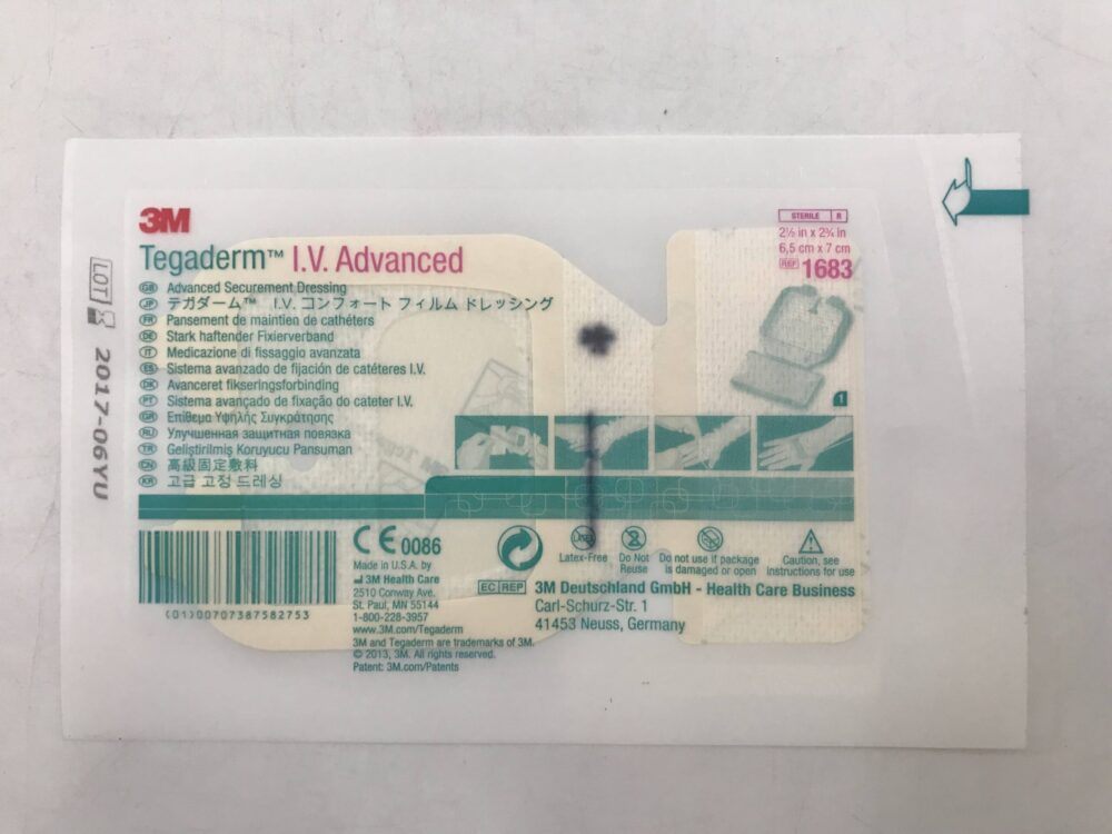 3M 1683 Tegaderm I.V. Advanced Securement Dressing 21/2in x 21/2in