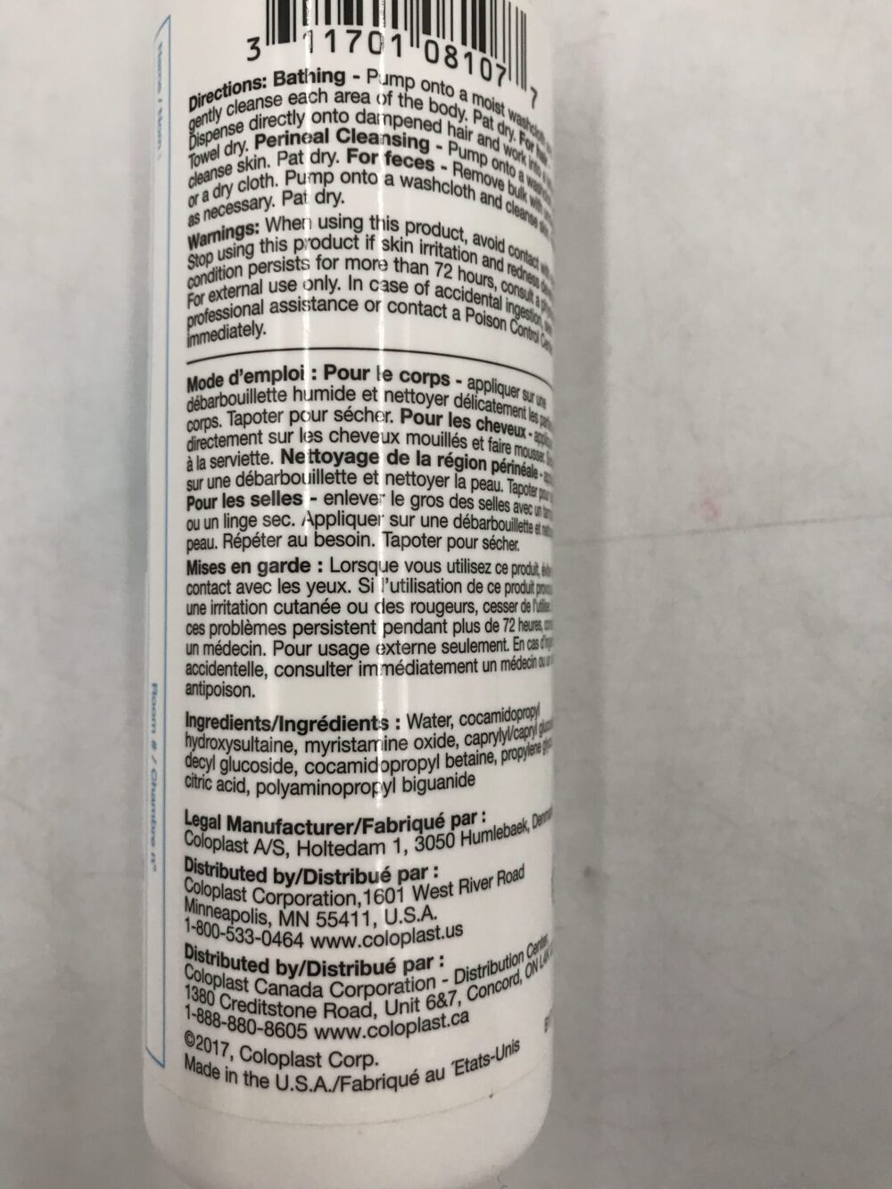 61761 Coloplast 61761 Bedside-Care Spray No-Rinse Cleanser Unscented 8.1 fl ...