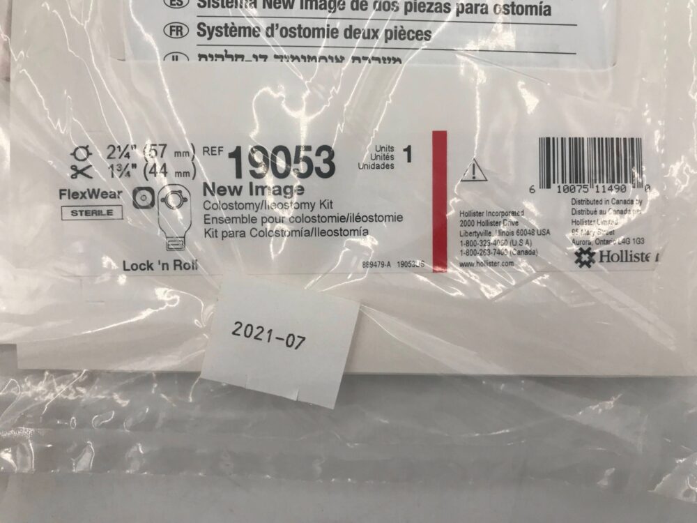 HOLLISTER 19053 New Image Colostomy / Ileostomy FlexWear Kit 57mm x