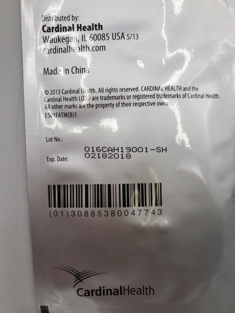 Cardinal Health E501FATM Monitoring Electrode Stainless Steel Snap Foam ...