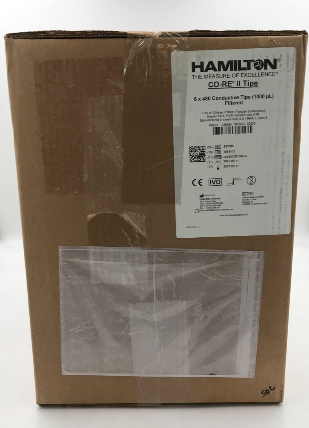HAMILTON 235905 CoRe II Conductive Tips Filtered 1000uL (3840 Tips