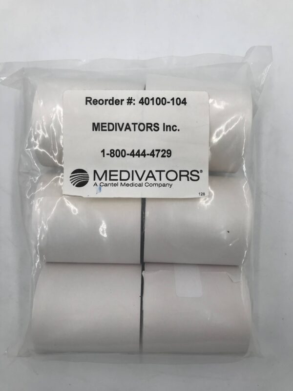 Medivators 40100104 Printer Paper Single Ply with Spindle Hole (6 Pack) GB TECH USA