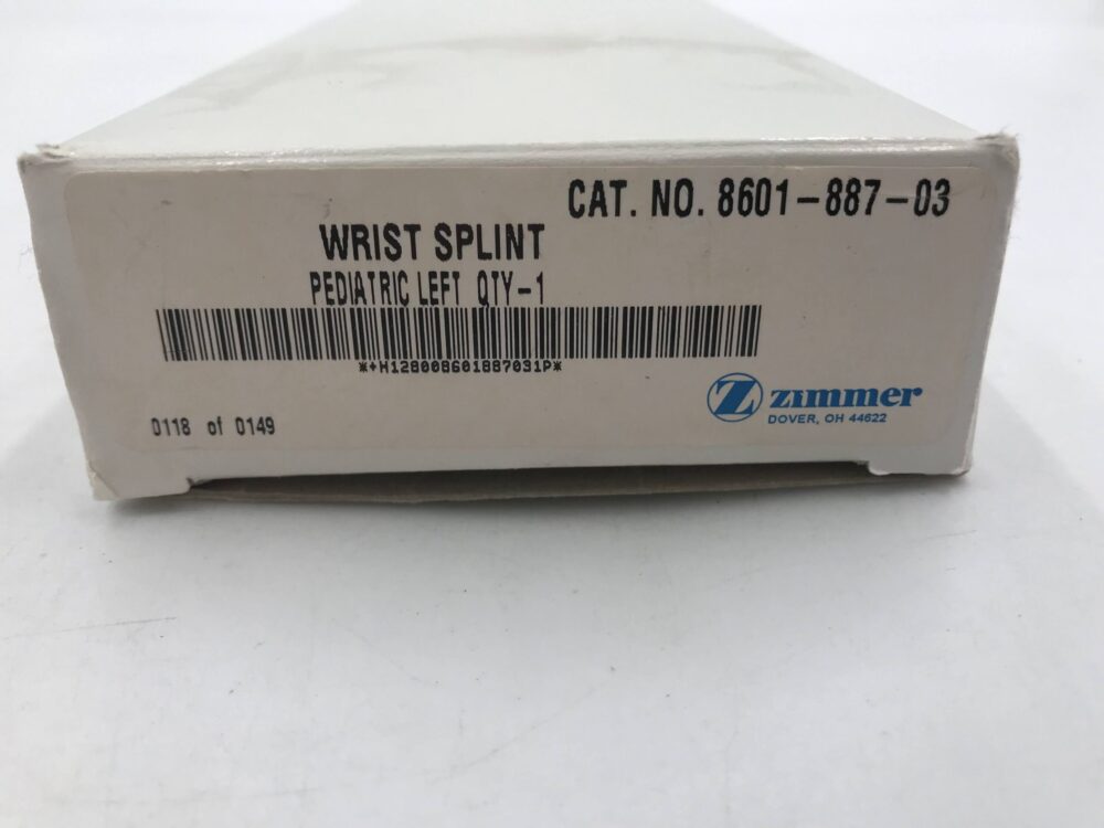Zimmer 860188703 Wrist Splint Pediatric Left GB TECH USA