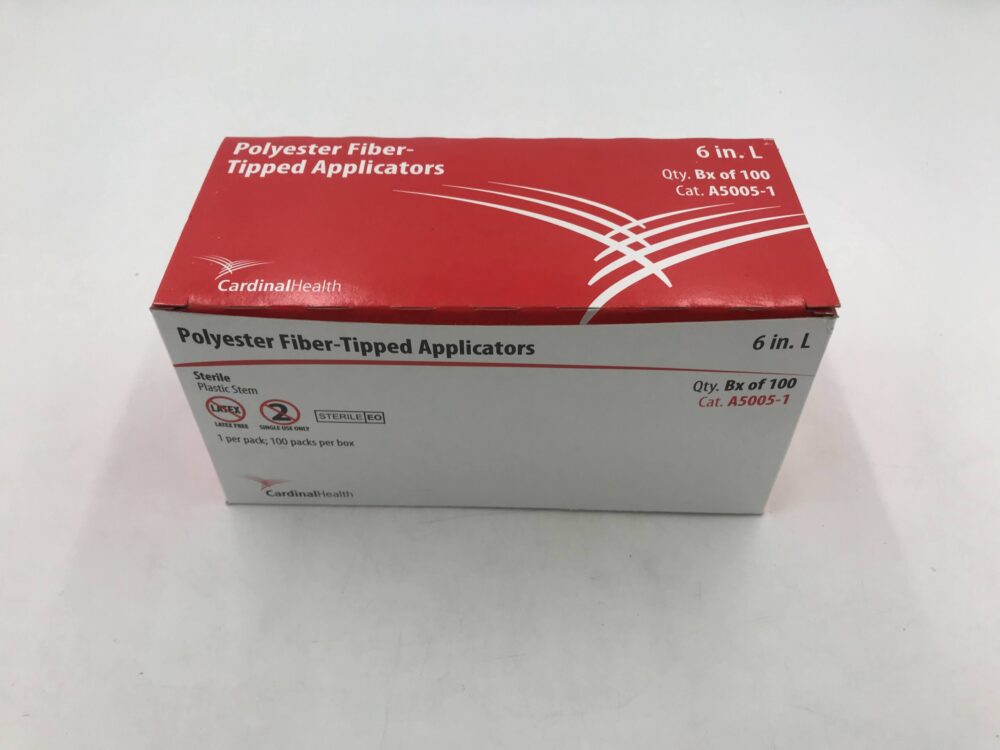 CARDINAL HEALTH A5005-1 Polyester Fiber-Tipped Applicators 6in (100/Box ...