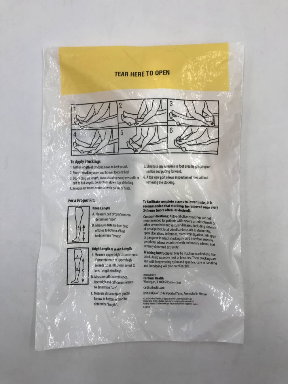 Sm Compression CARDINAL HEALTH 23640-520 Anti-Embolism Stockings Nylon/Spandex ...