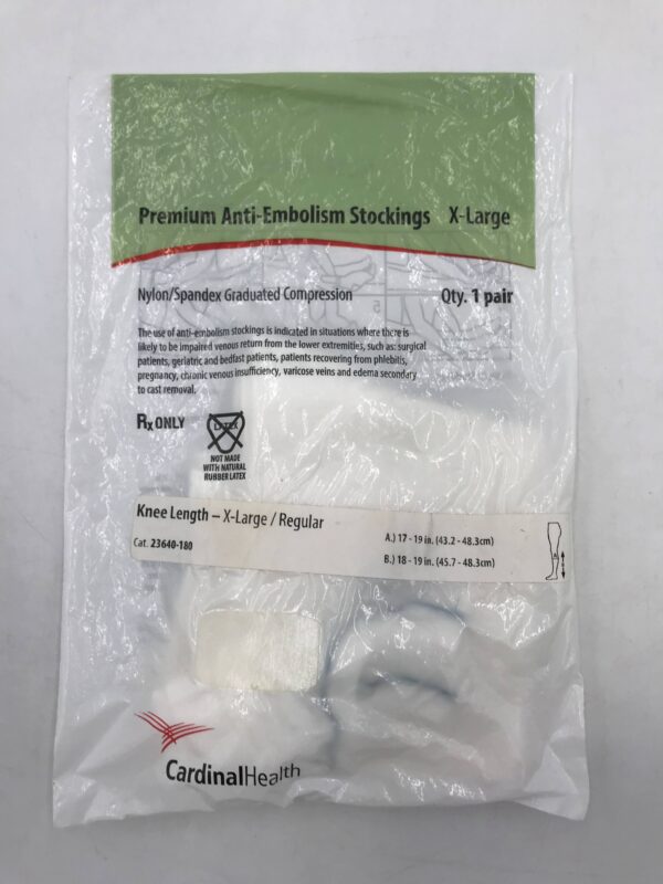 CARDINAL HEALTH 23640180 AntiEmbolism Stockings Nylon/Spandex