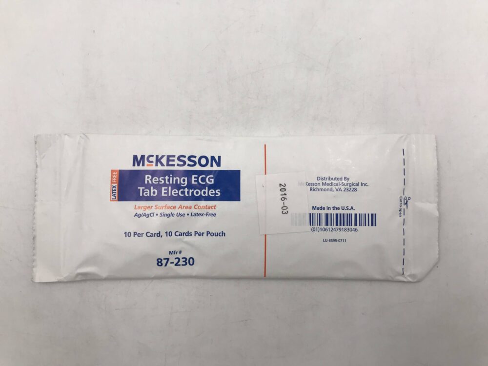 McKesson 87230 Resting ECG Tab Electrodes Larger Surface Area Contact