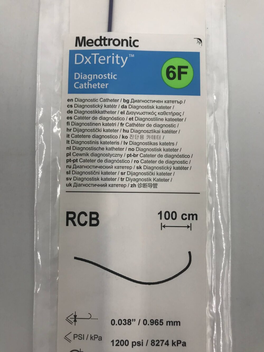 Medtronic DXT6RCB DxTerity Diagnostic Catheter RCB 6F 100cm (X) - GB ...