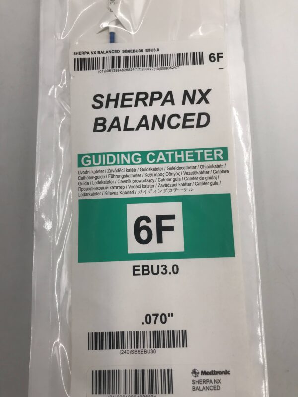 Medtronic SB6EBU30 Sherpa NX Balanced Guiding Catheter EBU 3.0 6F 100cm