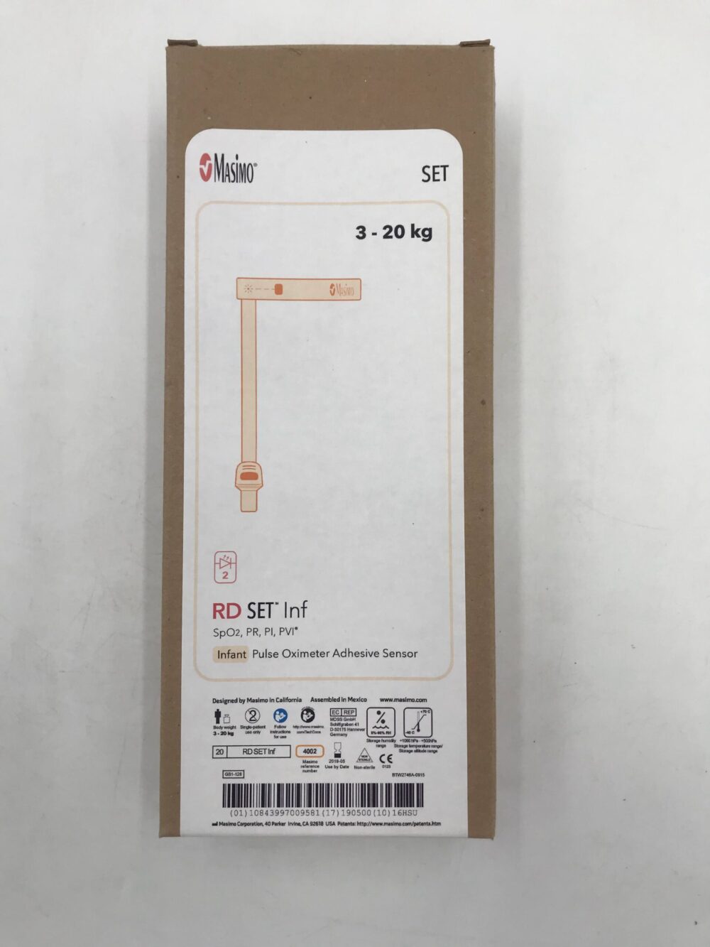 MASIMO 4002 RD Set Inf, Infant Pulse Oximeter Adhesive Sensor 320Kg