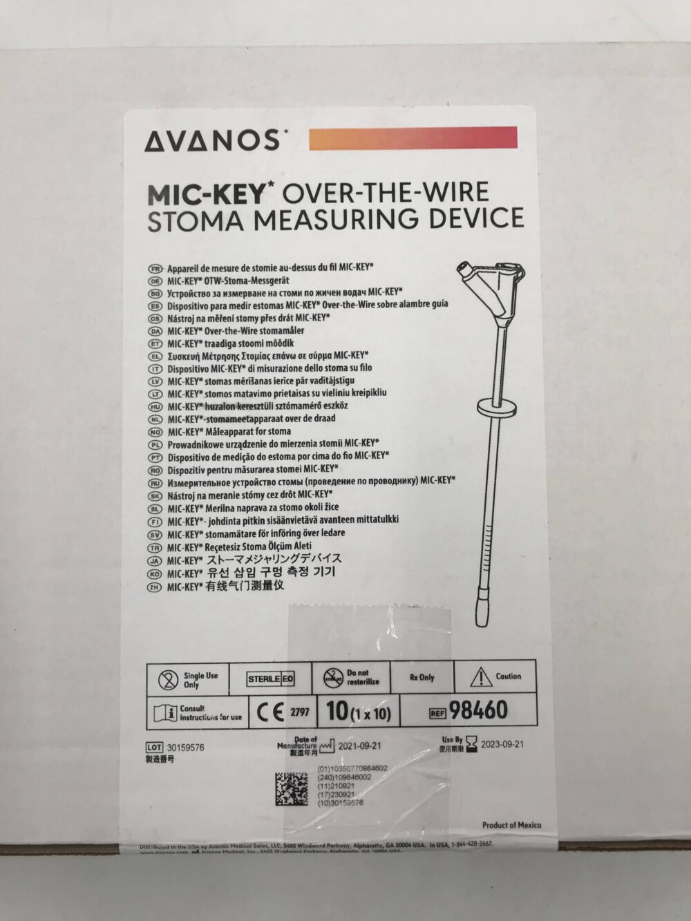 AVANOS 98460 MICKEY OTW Stoma Measuring Device (10/Box)(X) GB TECH USA