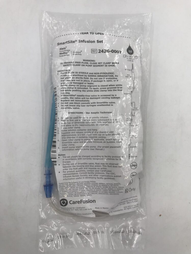 CareFusion 24260007 SmartSite Infusion Set ≈26ml ≈320cm (126in) 20