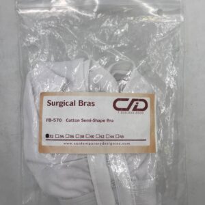 Contemporary Design inc FB-570 Surgical Bras Cotton Semi-Shape Bra Size 32  - GB TECH USA