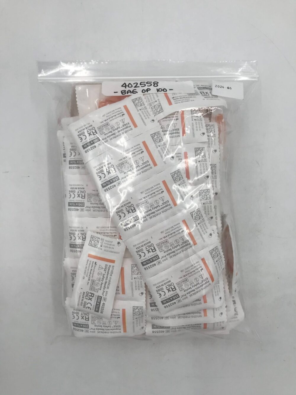 Smiths Medical 402558 Hypodermic NeedlePro Edge Safety Device 25G x 5/8in (0.5mm x 16mm) (100