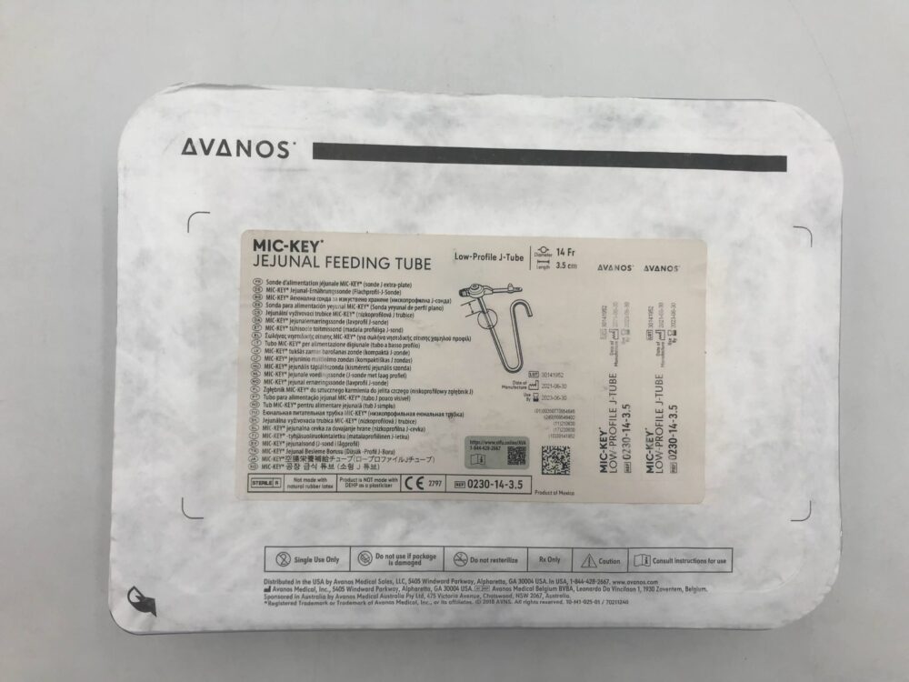 AVANOS 0230-14-3.5 Mic-Key Jejunal Feeding Tube, Low-Profile J-Tube 14F ...