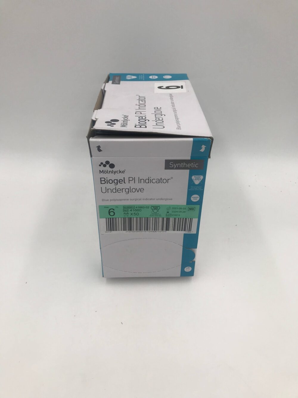 Molnlycke 41660 Biogel PI Indicator Underglove Blue Polyisoprene