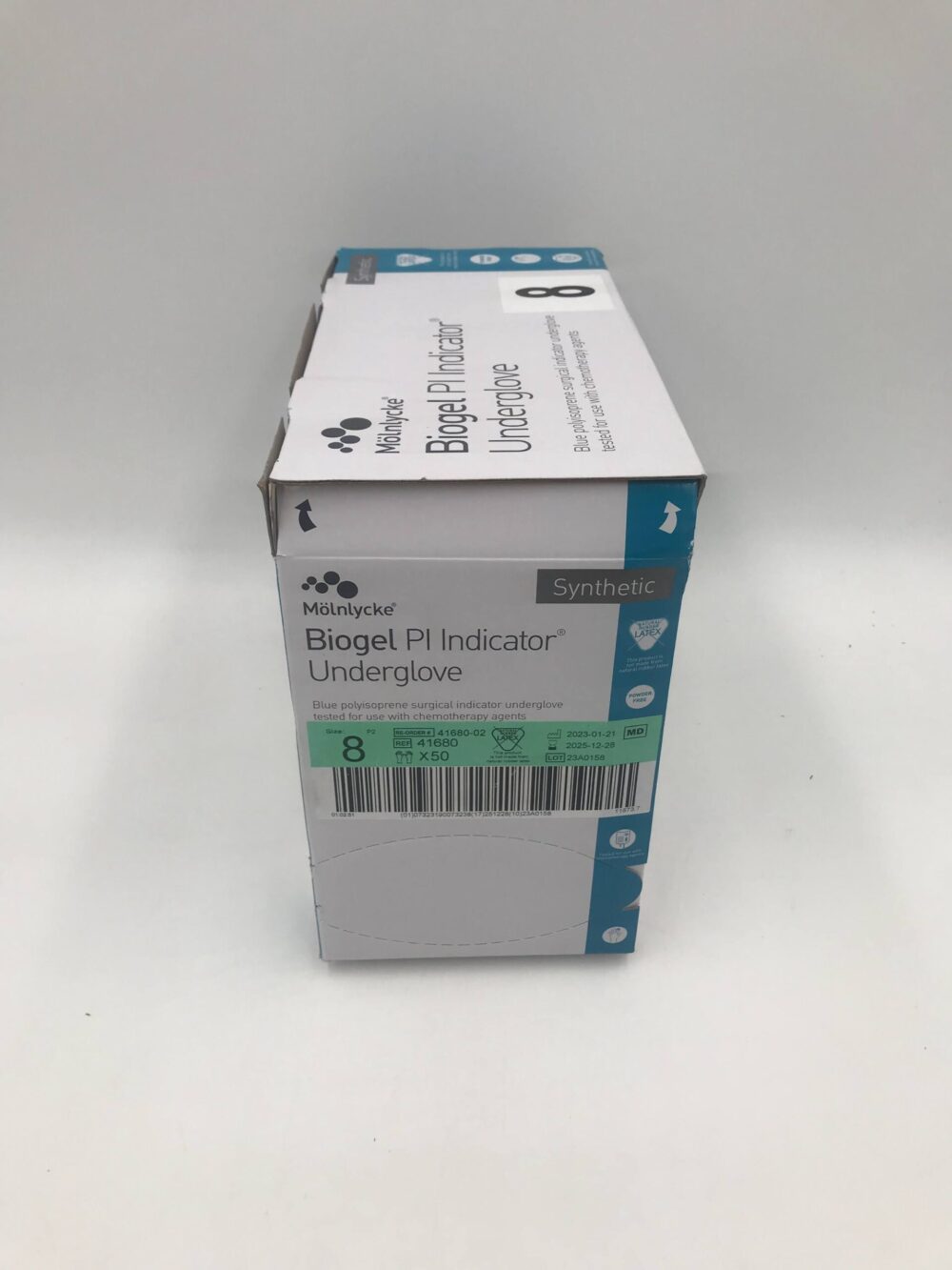 Molnlycke 41680 Biogel PI Indicator Underglove Blue Polyisoprene