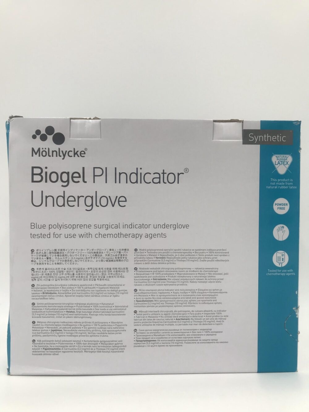 Molnlycke 41680 Biogel PI Indicator Underglove Blue Polyisoprene