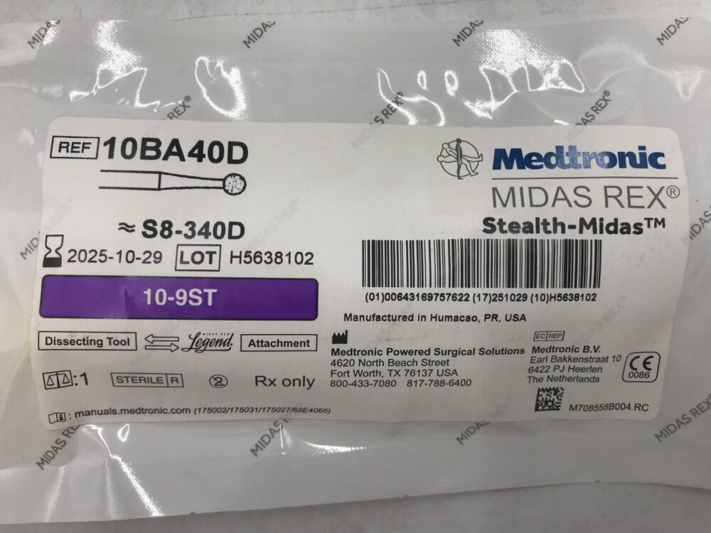 Medtronic 10BA40D Midas Rex StealthMidas Dissecting Tool Legend ≈S8