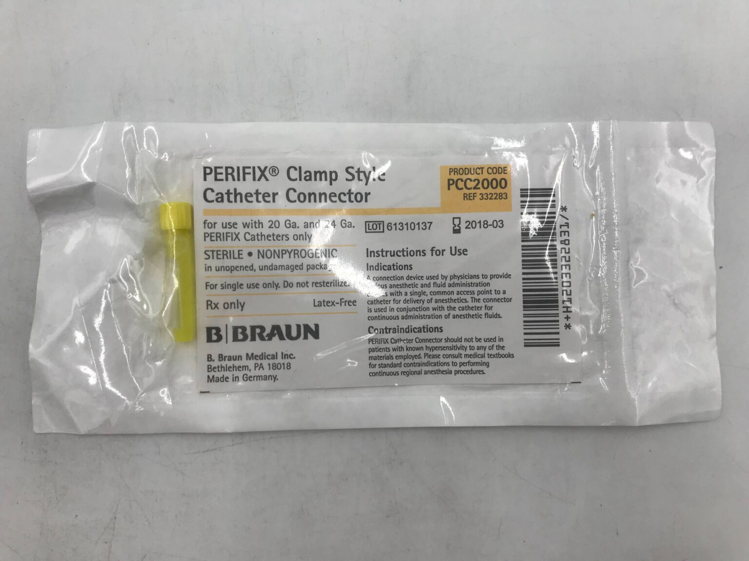 BRAUN 332283 Perifix Clamp Style Catheter Connector(X) GB TECH USA