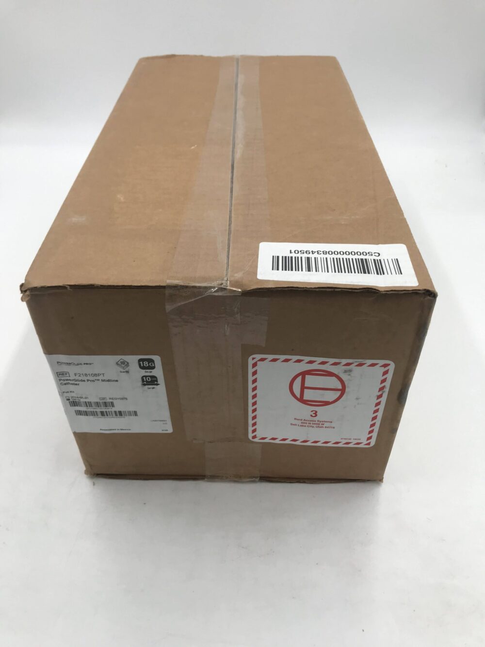 BARD F218108PT PowerGlide Pro Midline Catheter 18G x 10cm (10/Case)(X
