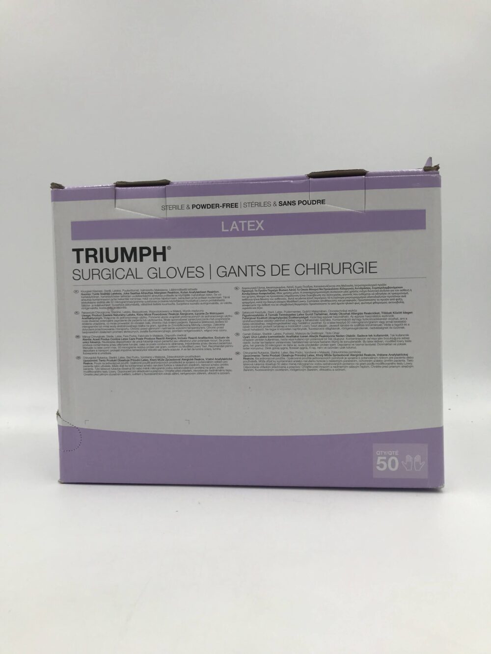 Medline MSG2285 Triumph Surgical Gloves Latex (50Pairs/Box) (X 