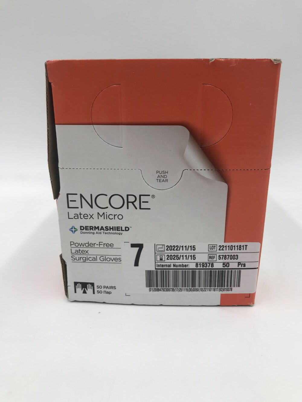 Ansell Gammex Latex Dermashield Surgical Gloves Size 6.5 330063065