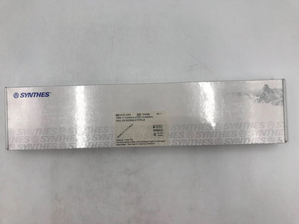SYNTHES 04.001.240S 7mm TI Cannulated Humeral NailEx/300mm (X) GB
