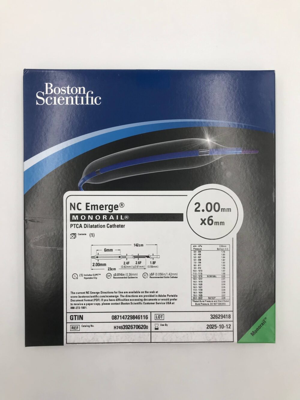 Boston Scientific 392670620 NC Emerge Monorail PTCA Dilatation 