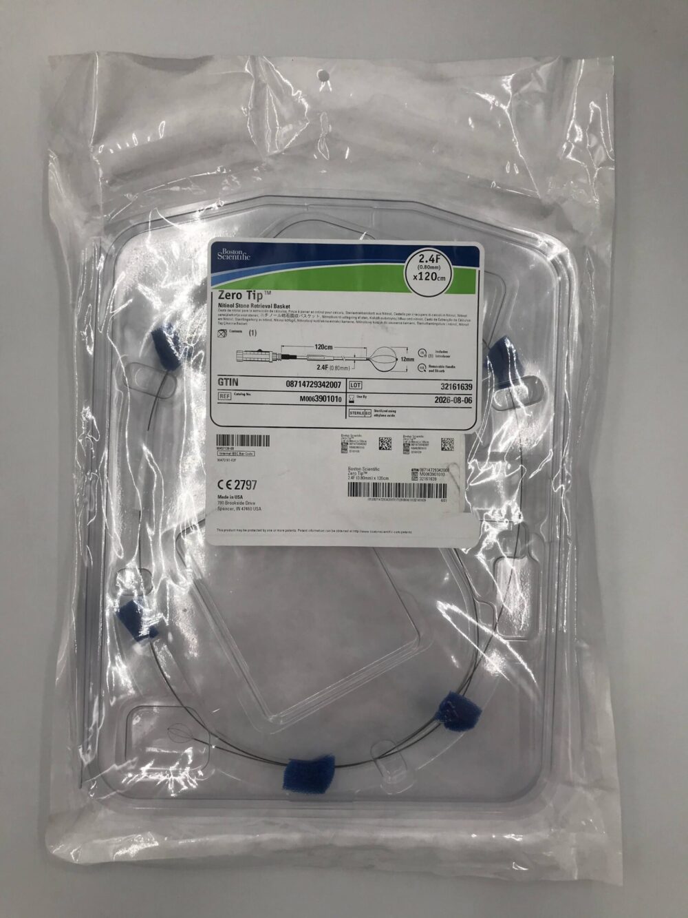 BOSTON SCIENTIFIC 390101 Zero Tip Nitinol Stone Retrieval Basket 