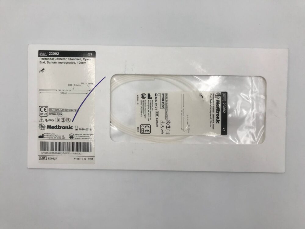 Medtronic 23092 Peritoneal Catheter Standard Open End Barium 