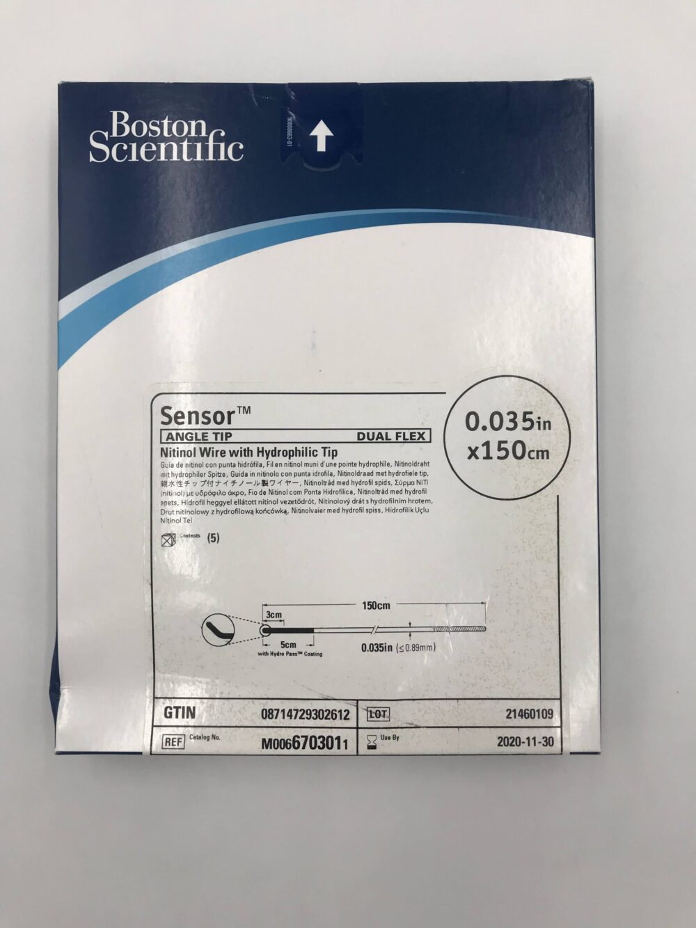 BOSTON SCIENTIFIC 670301 Sensor Angle Tip Nitinol Wire Hydrophilic Tip