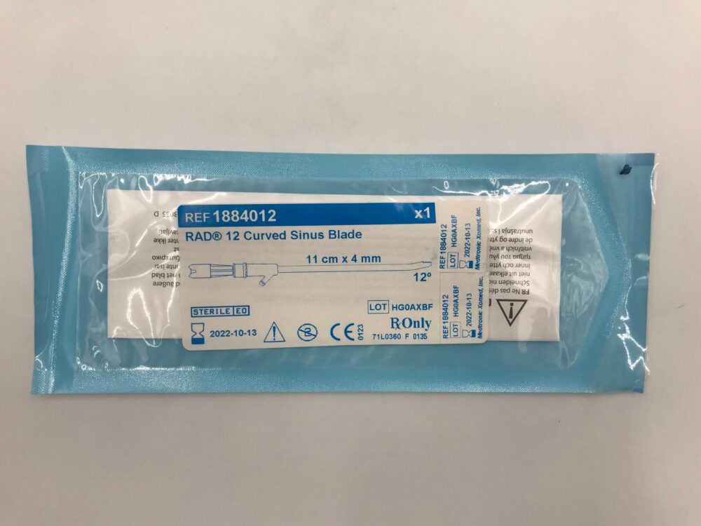 MEDTRONIC 1884012 RAD 12 Curved Sinus Blade 11cm x 4mm (X) - GB  