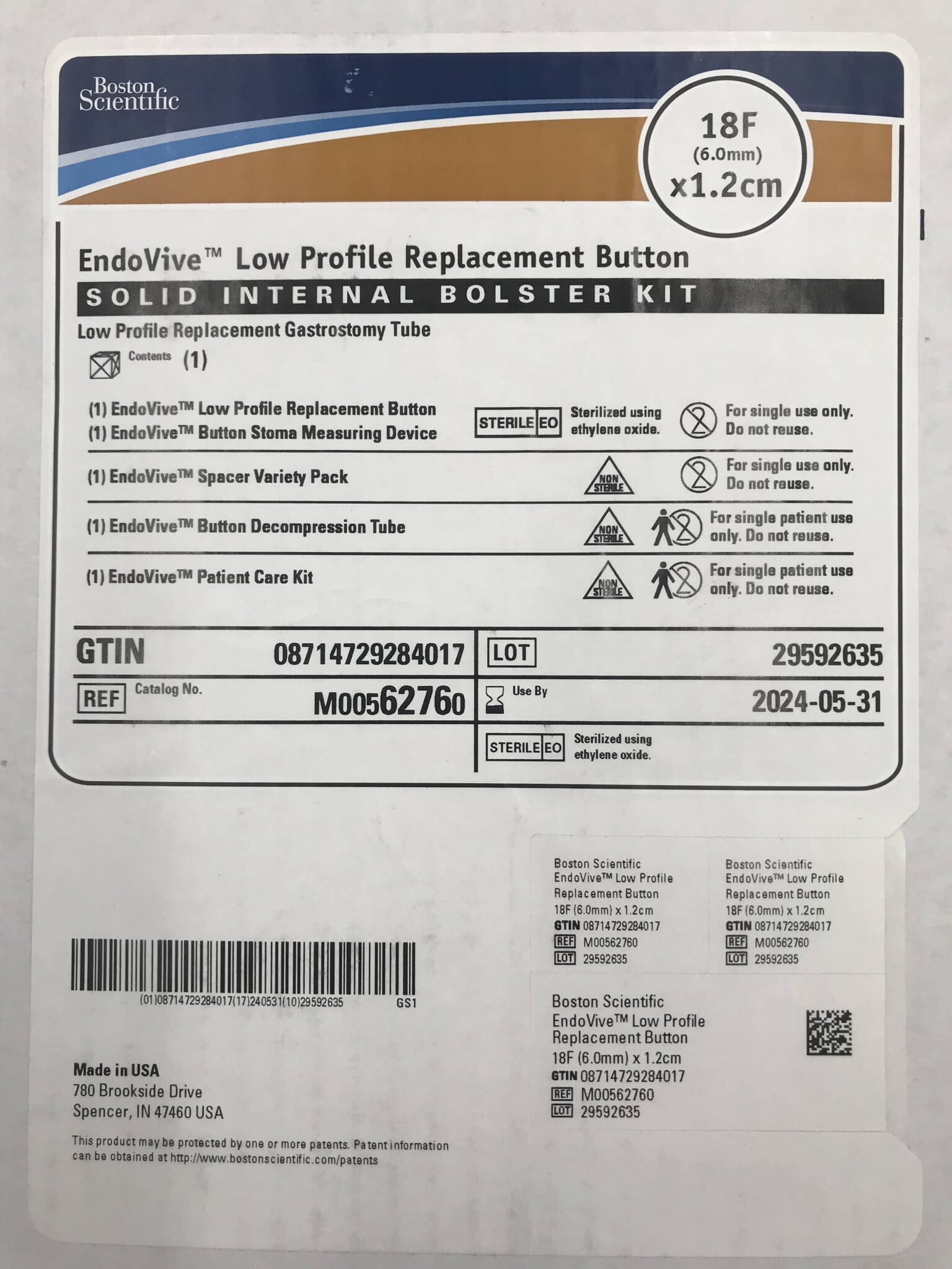 BOSTON SCIENTIFIC 6276 EndoVive Low Profile Replacement Button