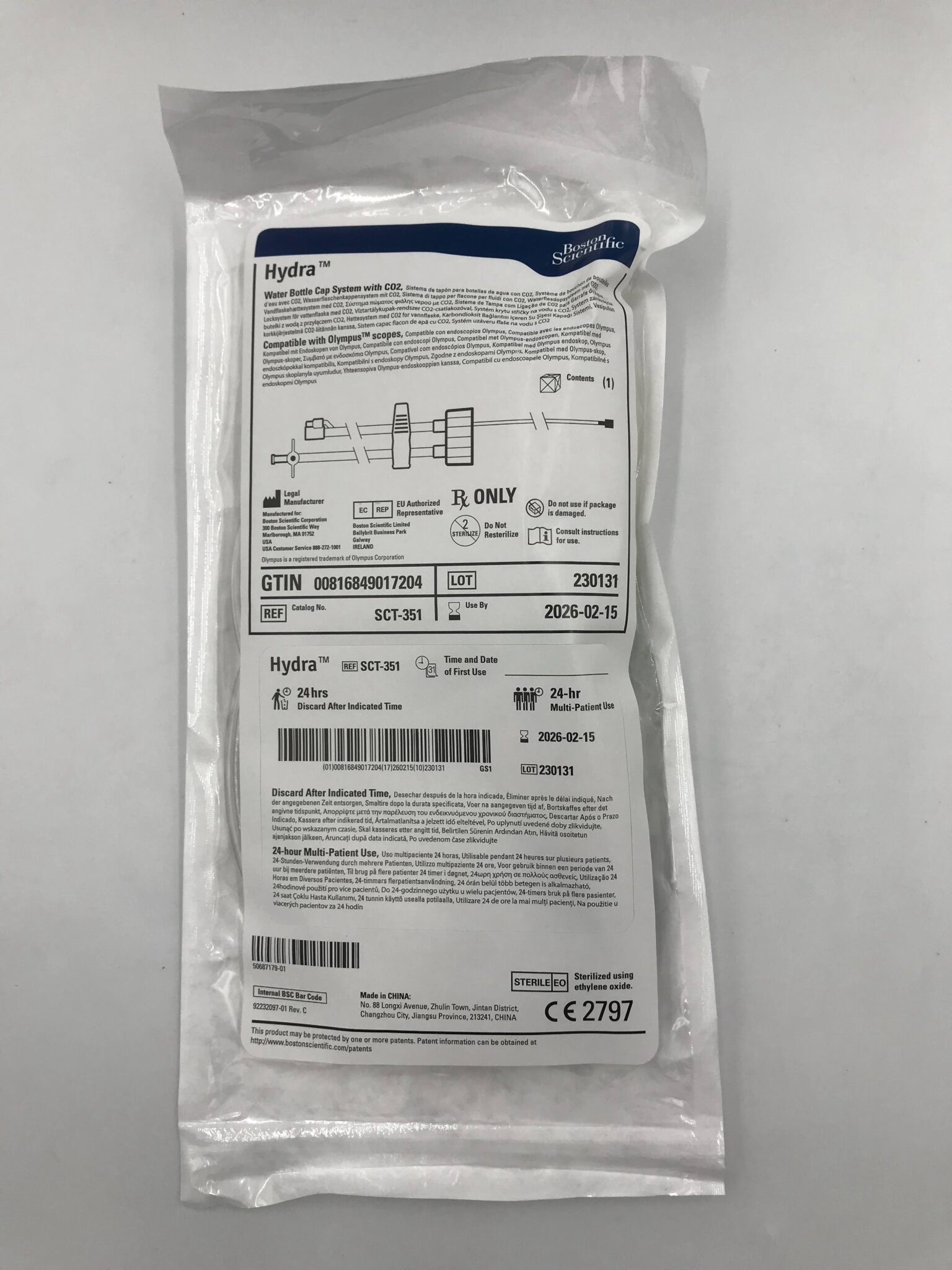 BOSTON SCIENTIFIC SCT35110 Hydra Water Bottle Cap System w/ CO2 (10