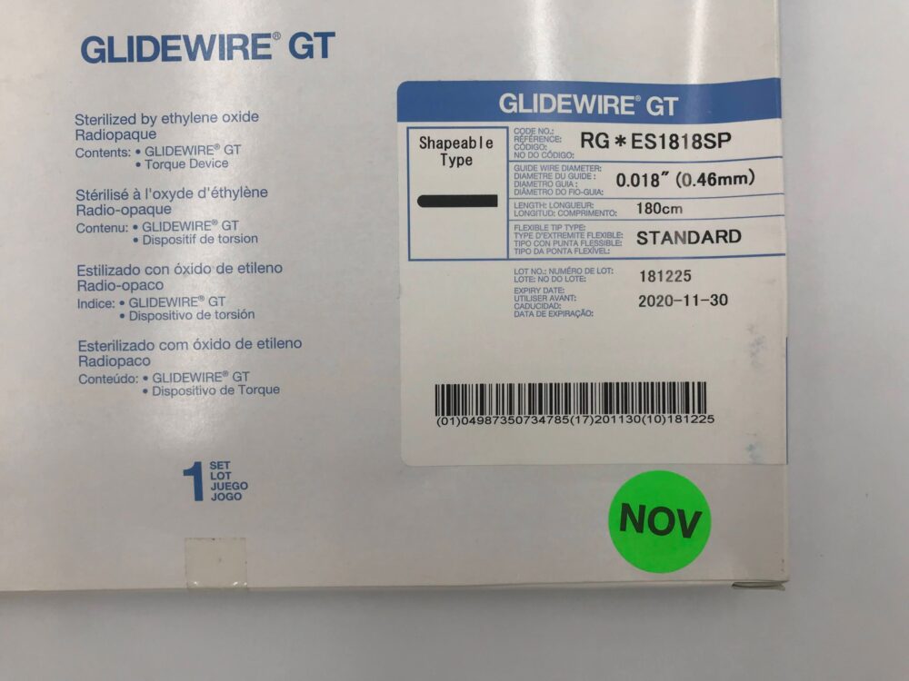 TERUMO RG*ES1818SP Glidewire GT Shapeable Type Standard 180cm (X) GB