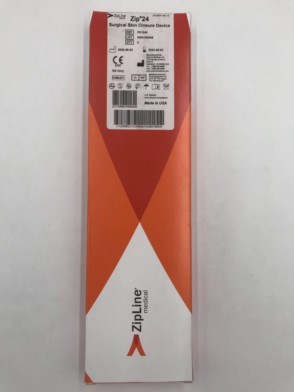 ZIPLINE MEDICAL PS1240 Zip24 Surgical Skin Closure Device (5/Box)(X