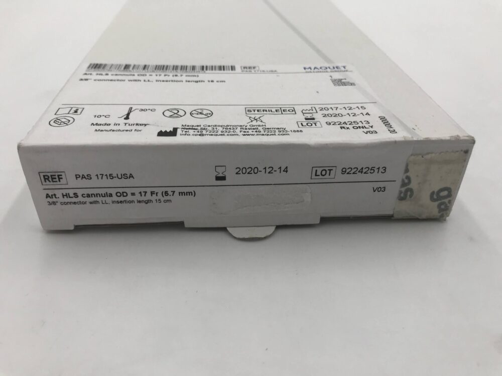 MAQUET PAS 1715-USA Art. HLS Cannula Set 17Fr (X) - GB TECH USA