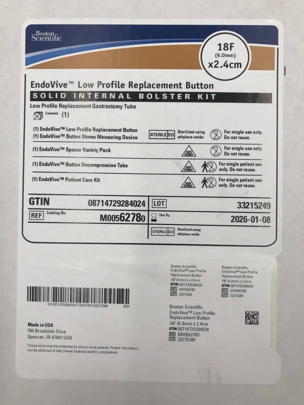 BOSTON SCIENTIFIC 6278 EndoVive Low Profile Replacement Button 