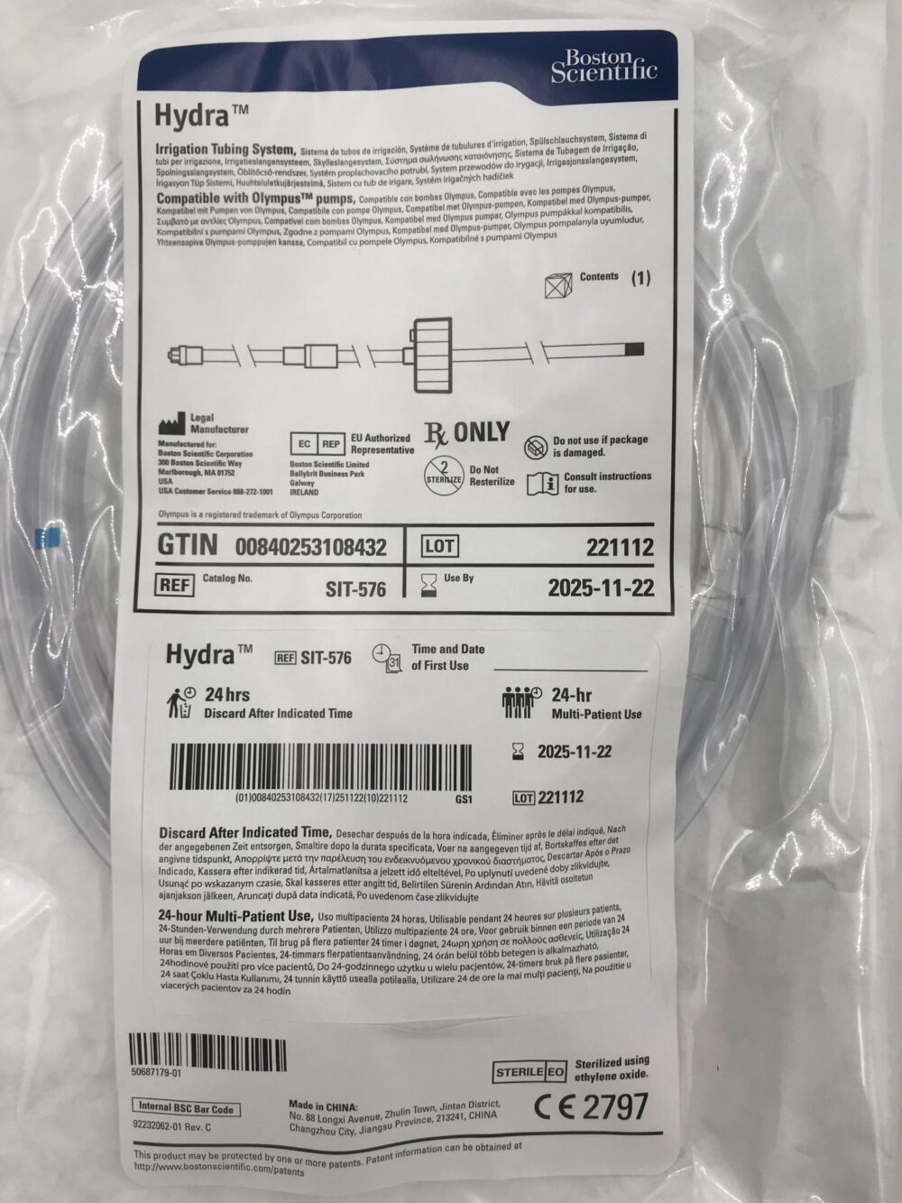 BOSTON SCIENTIFIC SIT576 Hydra Irrigation Tubing System GB TECH USA