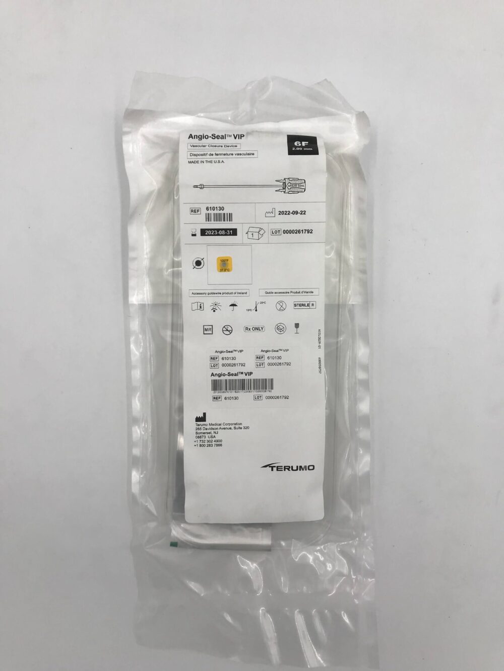 Terumo 610130 AngioSeal Closure Device 6F (X) GB TECH USA