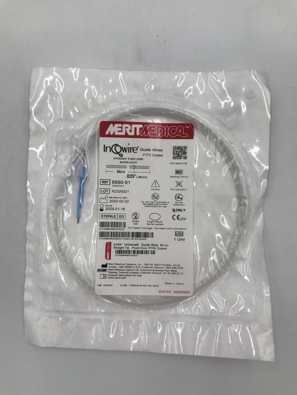 PTFE Coated Straight Fixed Core Super Stiff Guide Wires GB TECH USA