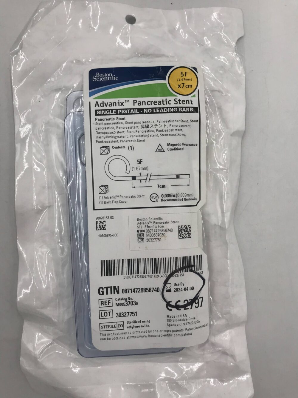 Advanix Pancreatic Stent GB TECH USA