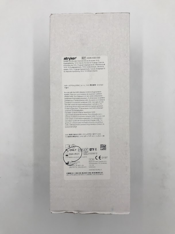 Ivas Control Box STRYKER 0306-530-000 IVAS Access Cannula 10G (6/Box) (X) - GB TECH USA