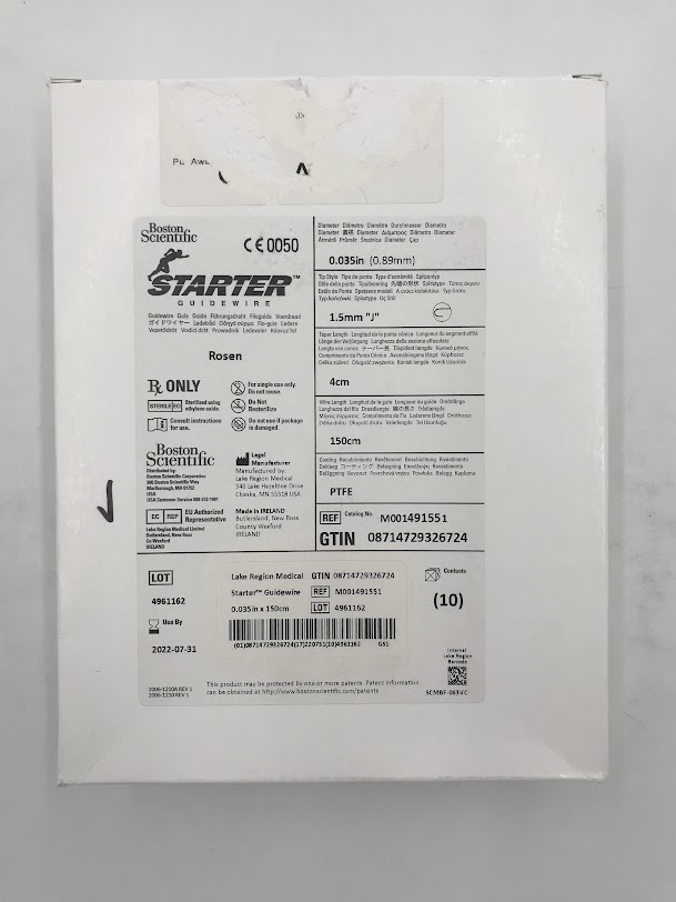 BOSTON SCIENTIFIC 49155 Starter Guidewire Rosen 0.035
